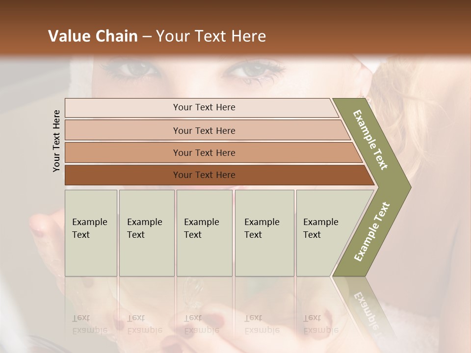 A Woman In A Towel On Her Head Is Washing Her Hands PowerPoint Template