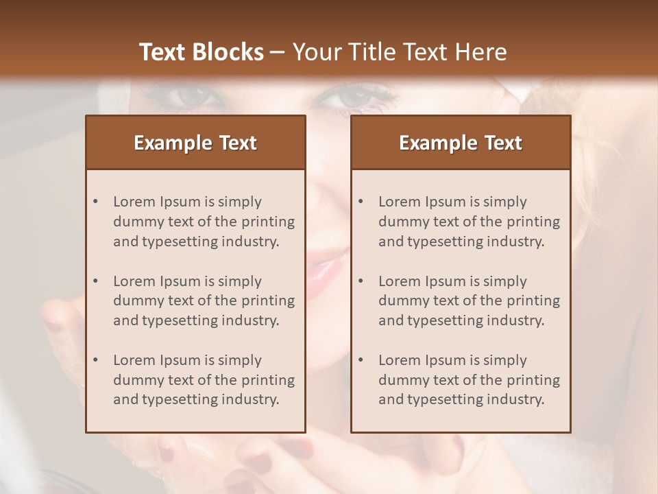 A Woman In A Towel On Her Head Is Washing Her Hands PowerPoint Template