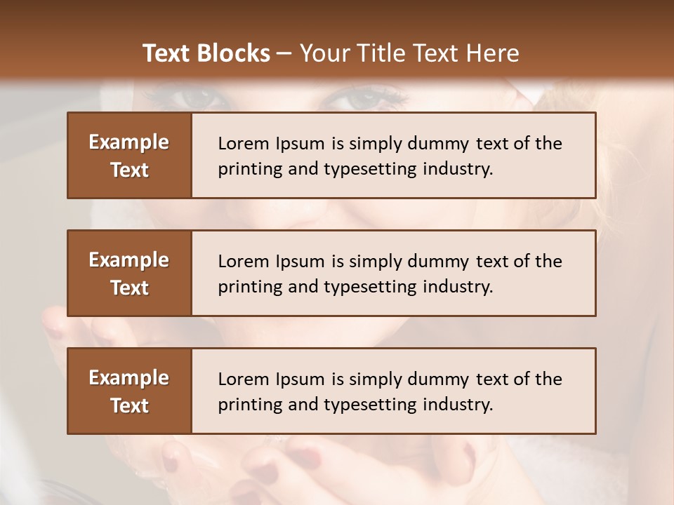 A Woman In A Towel On Her Head Is Washing Her Hands PowerPoint Template