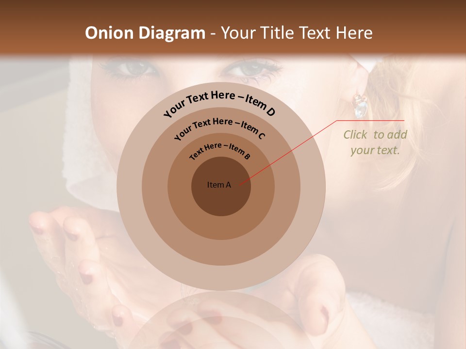 A Woman In A Towel On Her Head Is Washing Her Hands PowerPoint Template