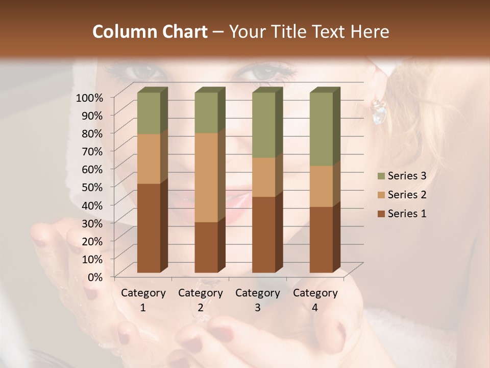 A Woman In A Towel On Her Head Is Washing Her Hands PowerPoint Template