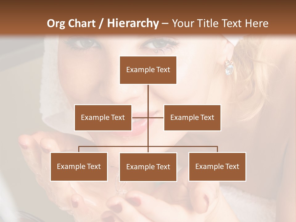 A Woman In A Towel On Her Head Is Washing Her Hands PowerPoint Template