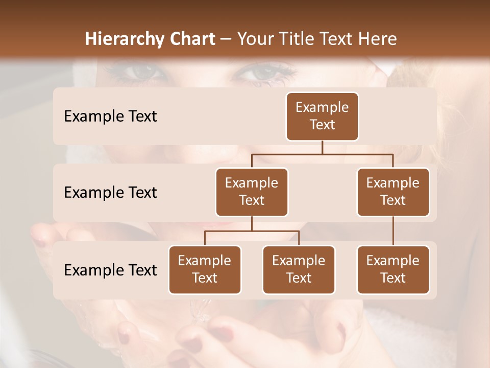A Woman In A Towel On Her Head Is Washing Her Hands PowerPoint Template