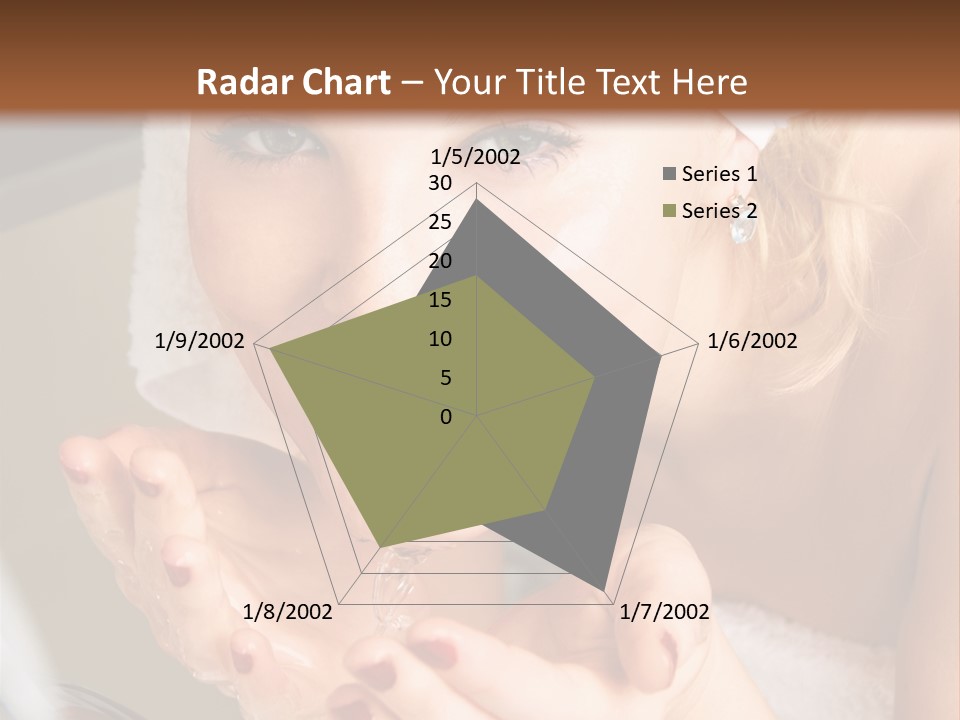 A Woman In A Towel On Her Head Is Washing Her Hands PowerPoint Template