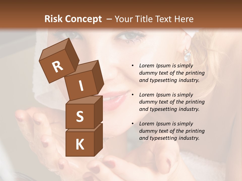 A Woman In A Towel On Her Head Is Washing Her Hands PowerPoint Template