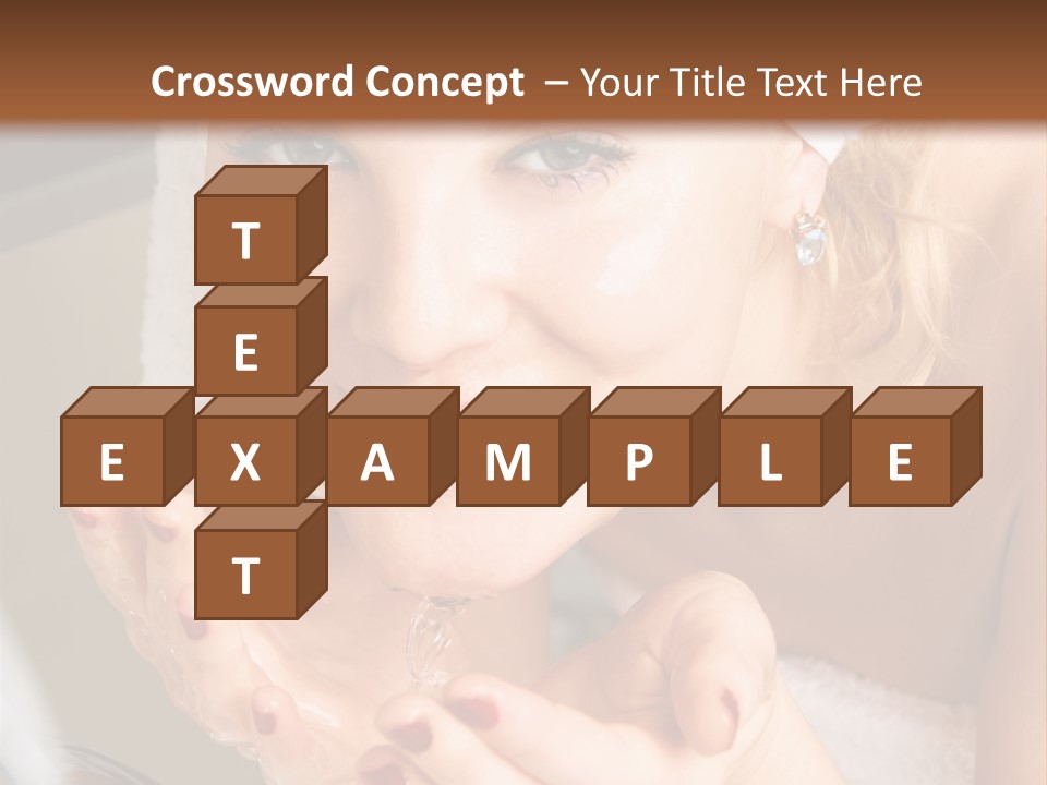 A Woman In A Towel On Her Head Is Washing Her Hands PowerPoint Template