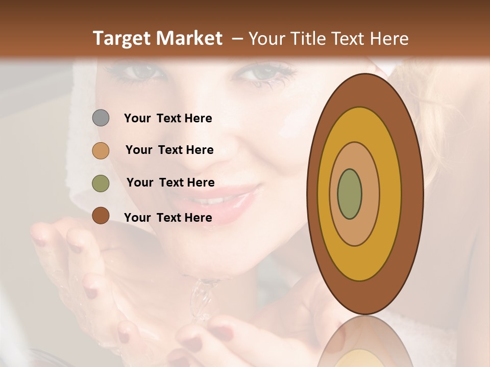 A Woman In A Towel On Her Head Is Washing Her Hands PowerPoint Template