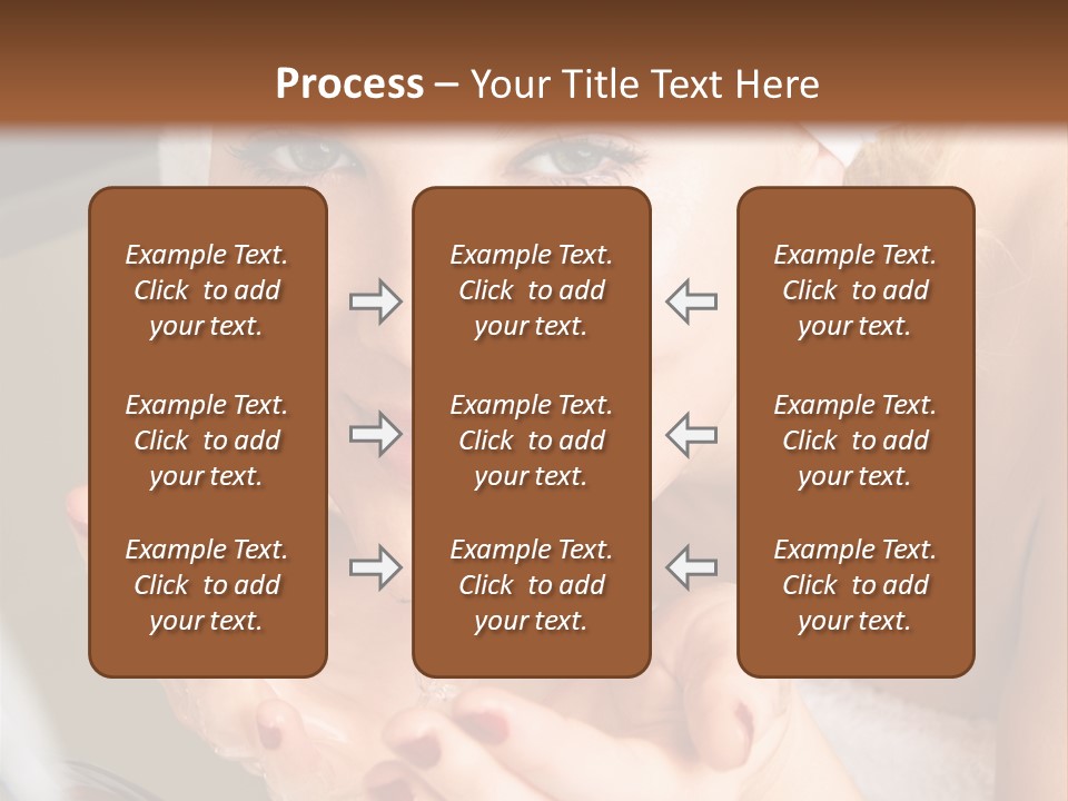 A Woman In A Towel On Her Head Is Washing Her Hands PowerPoint Template