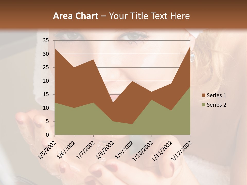 A Woman In A Towel On Her Head Is Washing Her Hands PowerPoint Template