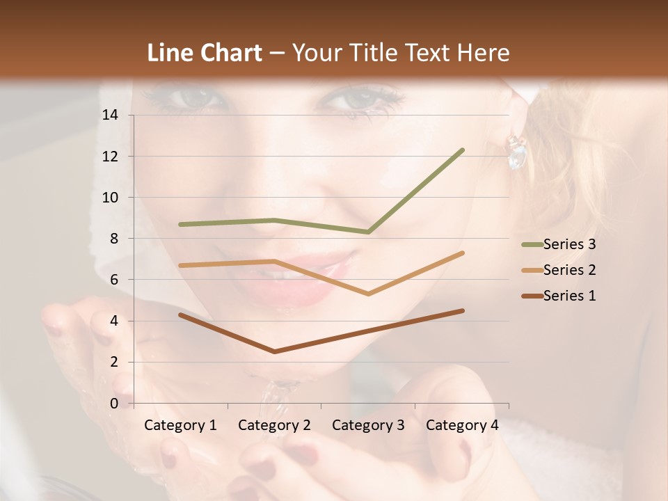 A Woman In A Towel On Her Head Is Washing Her Hands PowerPoint Template