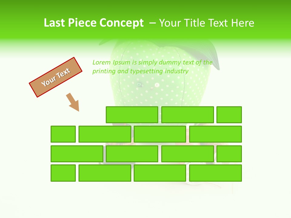 A Green Apple Sitting Next To Two Spools Of Thread PowerPoint Template