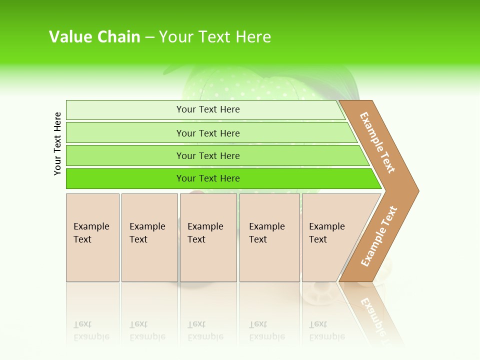 A Green Apple Sitting Next To Two Spools Of Thread PowerPoint Template