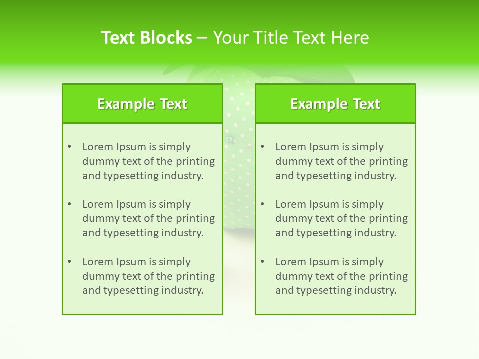 A Green Apple Sitting Next To Two Spools Of Thread PowerPoint Template