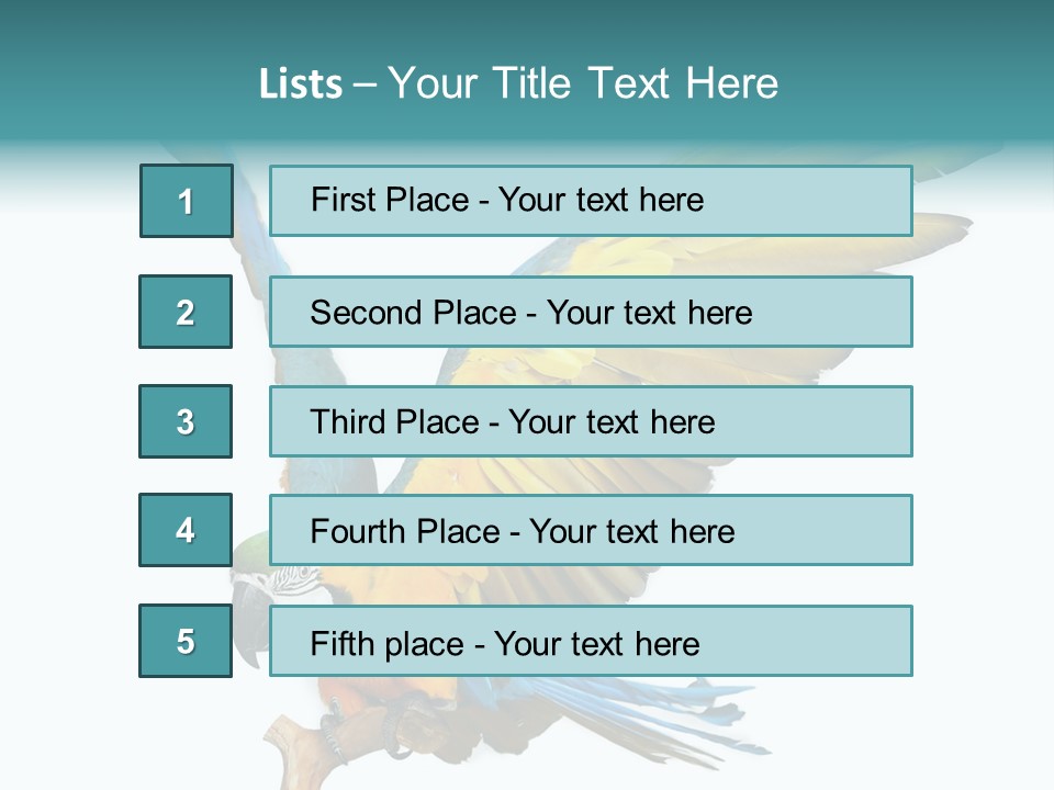 Wild White Bird PowerPoint Template