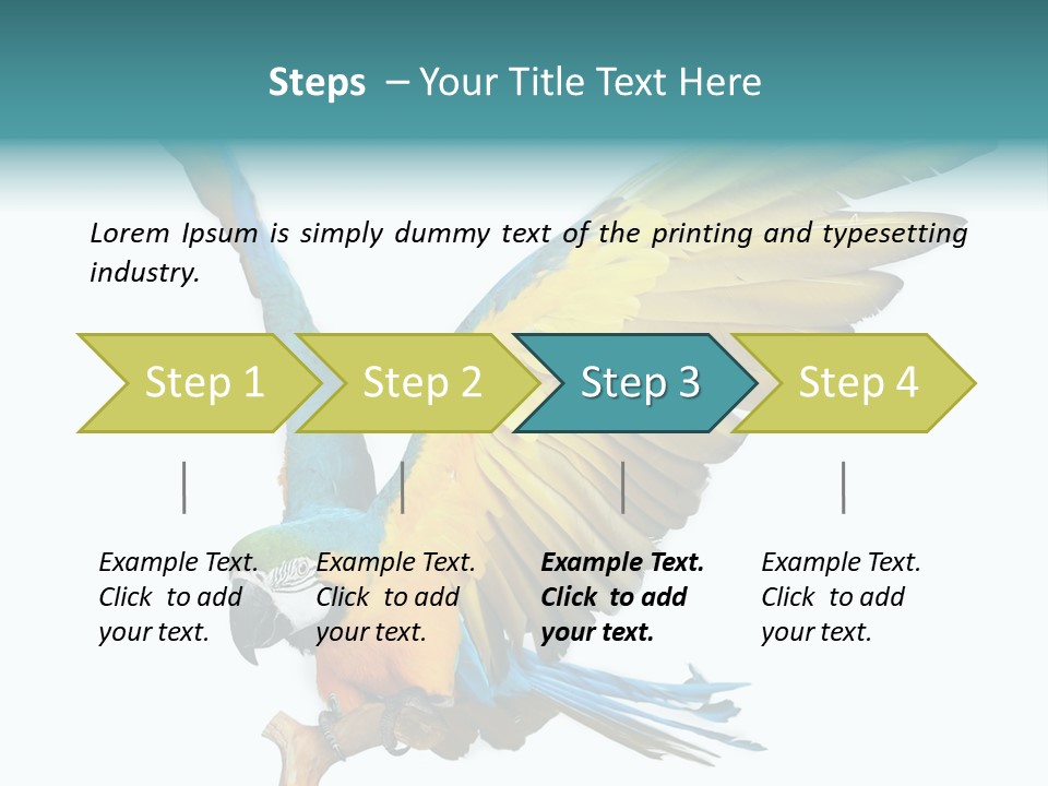 Wild White Bird PowerPoint Template