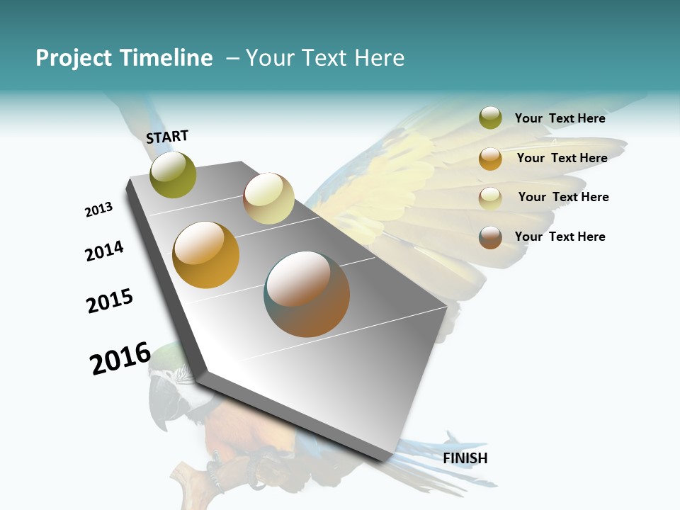 Wild White Bird PowerPoint Template