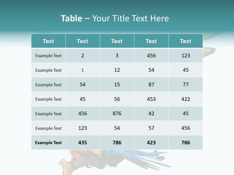Wild White Bird PowerPoint Template