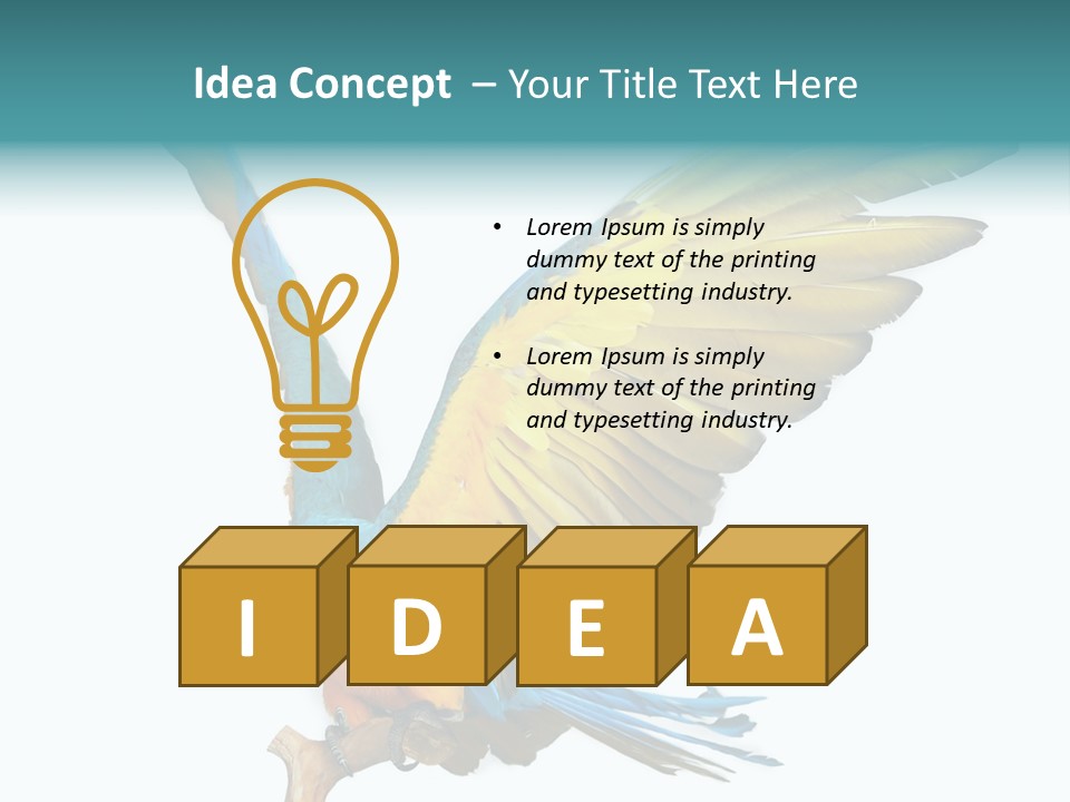 Wild White Bird PowerPoint Template