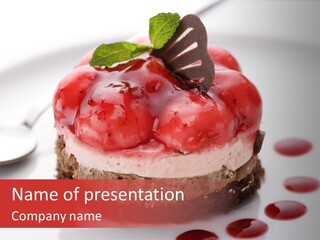 Cake Red Gateaux PowerPoint Template