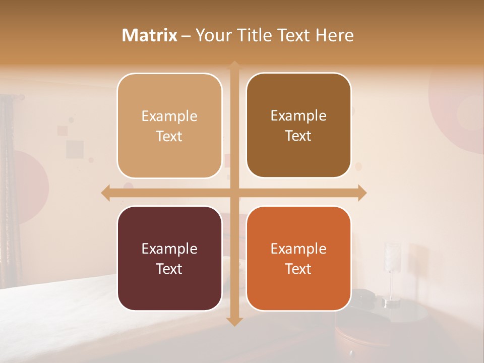 A Bed Room With A Neatly Made Bed PowerPoint Template
