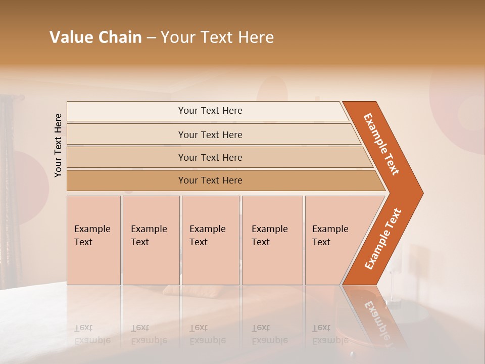 A Bed Room With A Neatly Made Bed PowerPoint Template