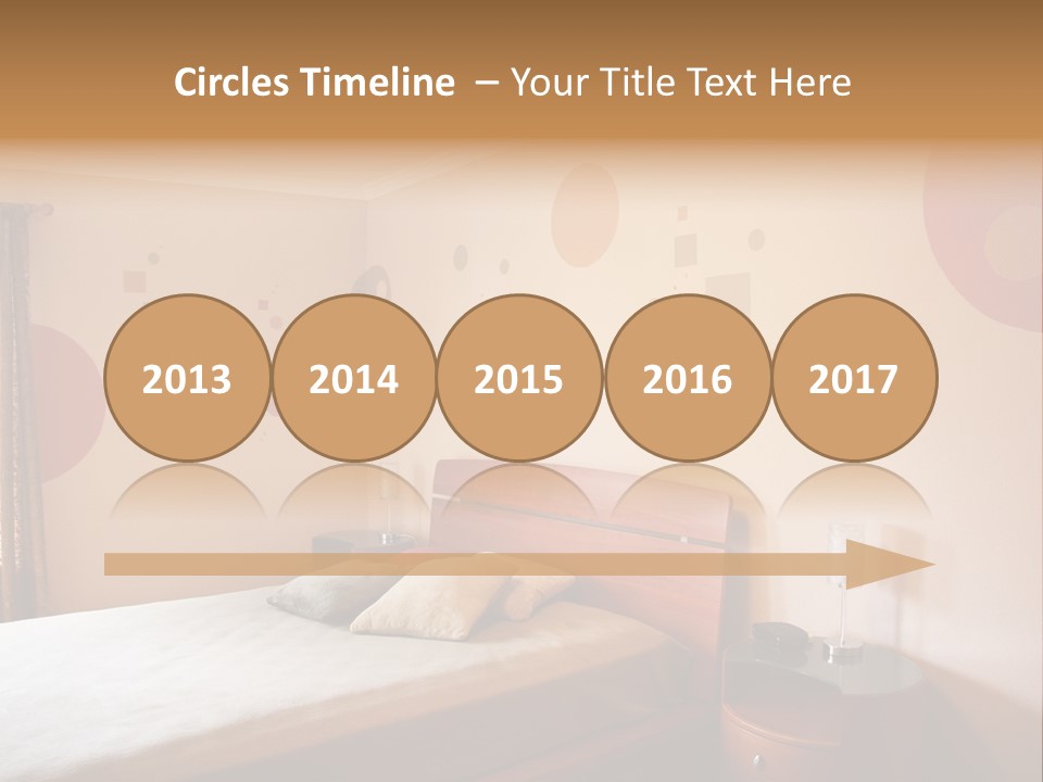 A Bed Room With A Neatly Made Bed PowerPoint Template