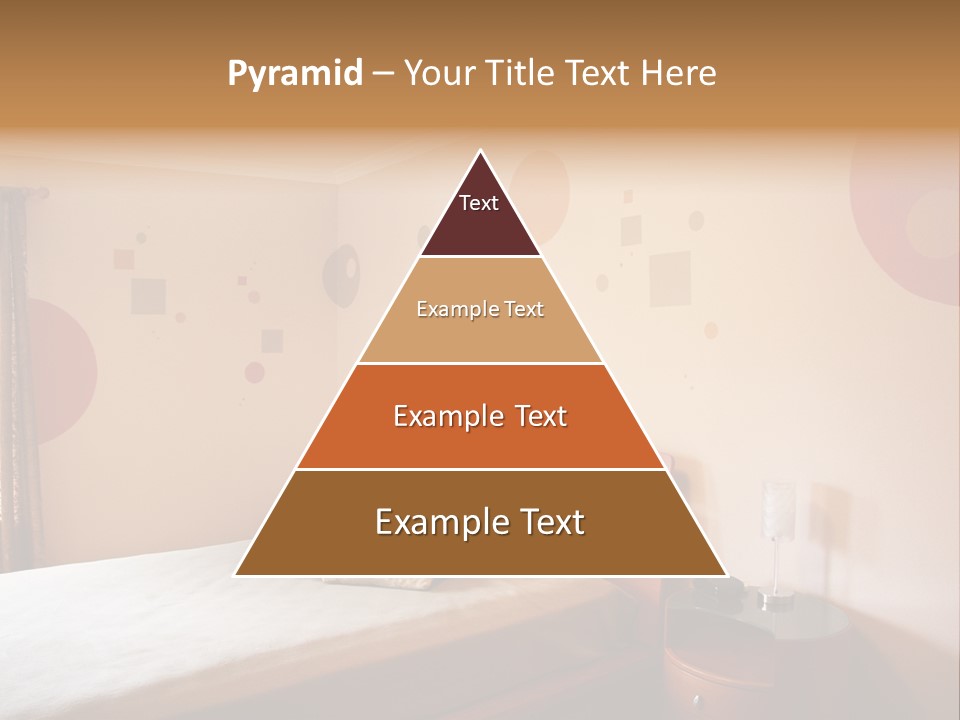A Bed Room With A Neatly Made Bed PowerPoint Template