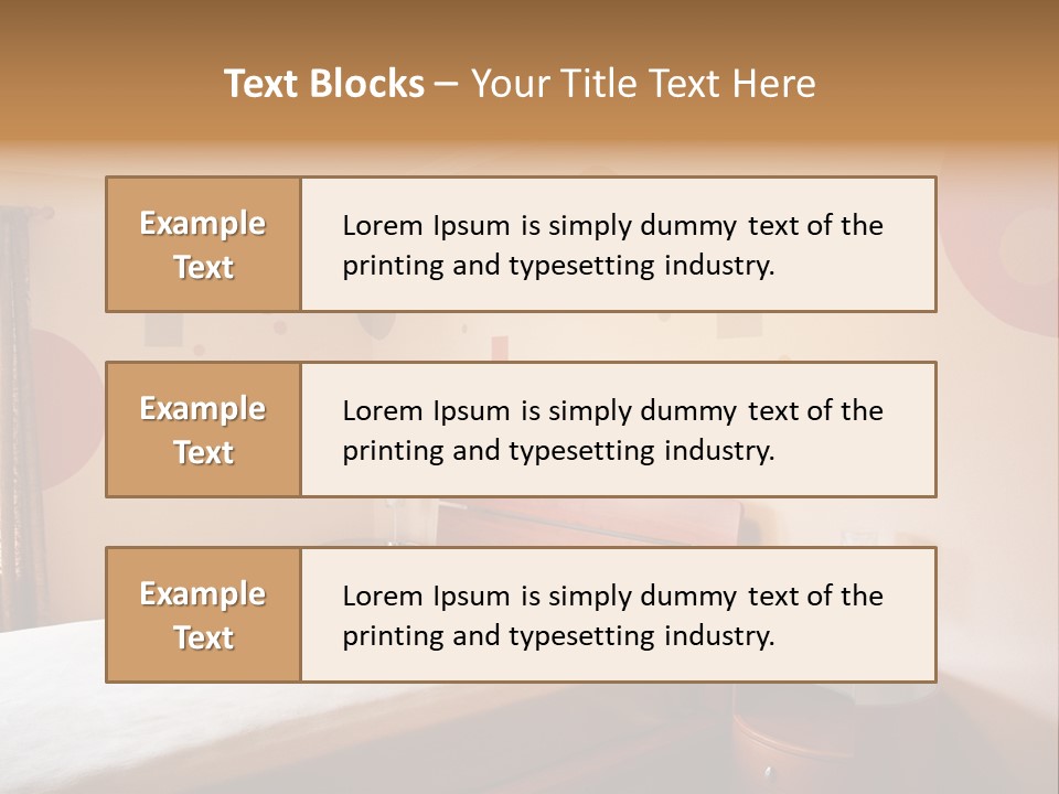 A Bed Room With A Neatly Made Bed PowerPoint Template