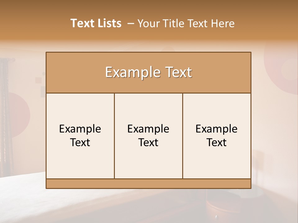 A Bed Room With A Neatly Made Bed PowerPoint Template