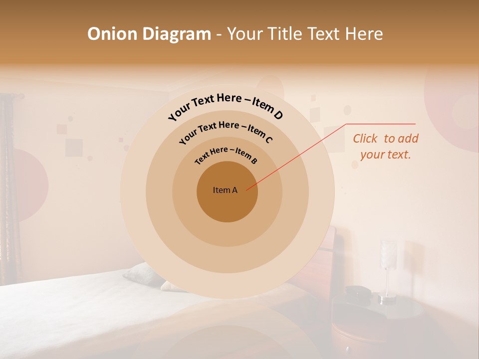 A Bed Room With A Neatly Made Bed PowerPoint Template