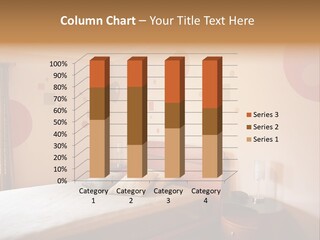 A Bed Room With A Neatly Made Bed PowerPoint Template