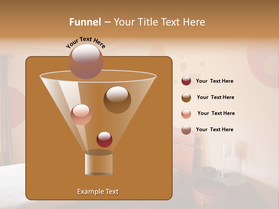 A Bed Room With A Neatly Made Bed PowerPoint Template