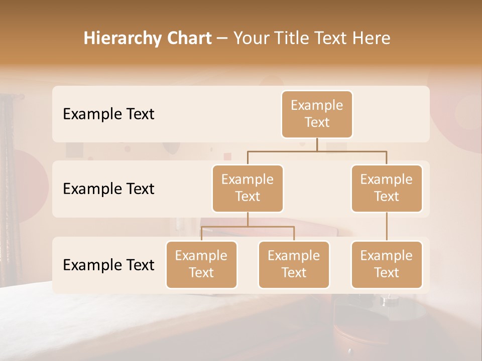 A Bed Room With A Neatly Made Bed PowerPoint Template