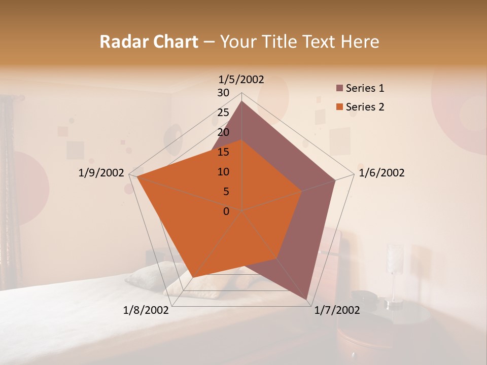 A Bed Room With A Neatly Made Bed PowerPoint Template