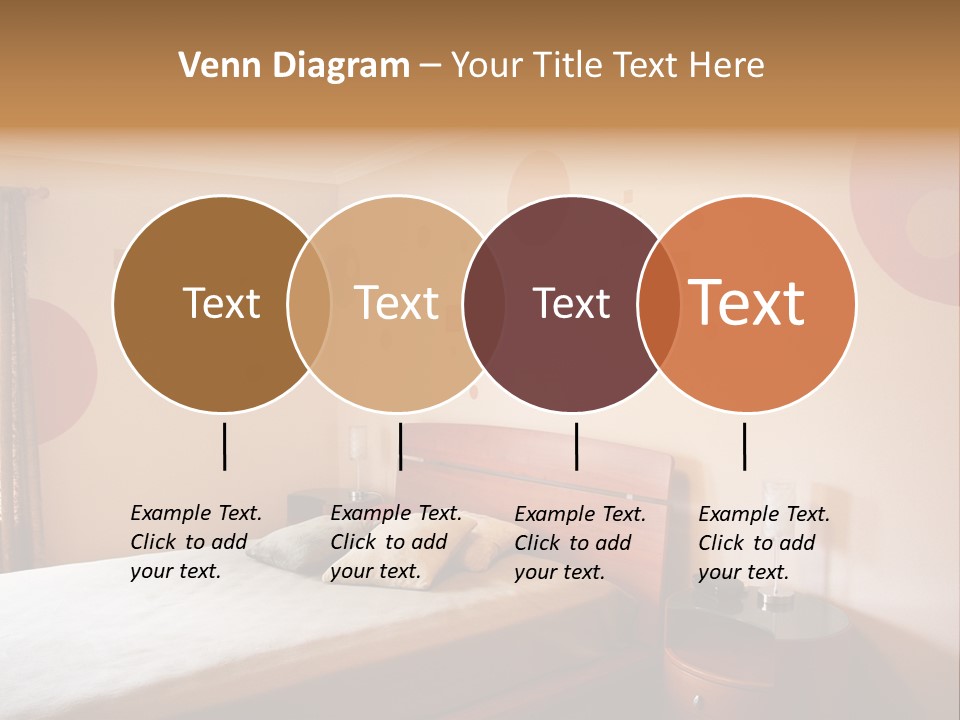 A Bed Room With A Neatly Made Bed PowerPoint Template