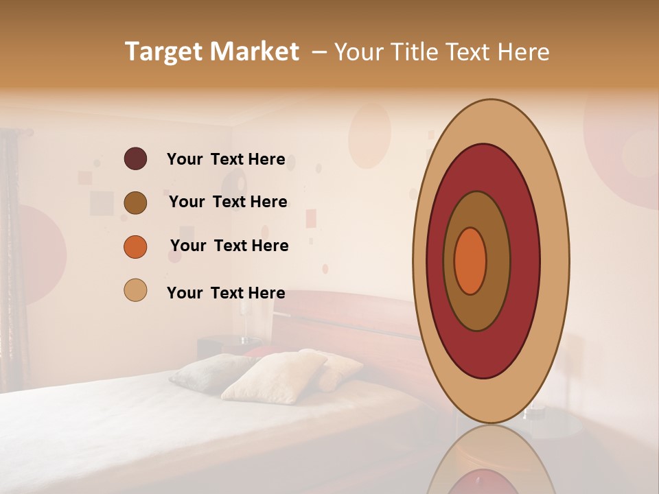 A Bed Room With A Neatly Made Bed PowerPoint Template