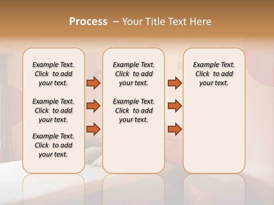 A Bed Room With A Neatly Made Bed PowerPoint Template