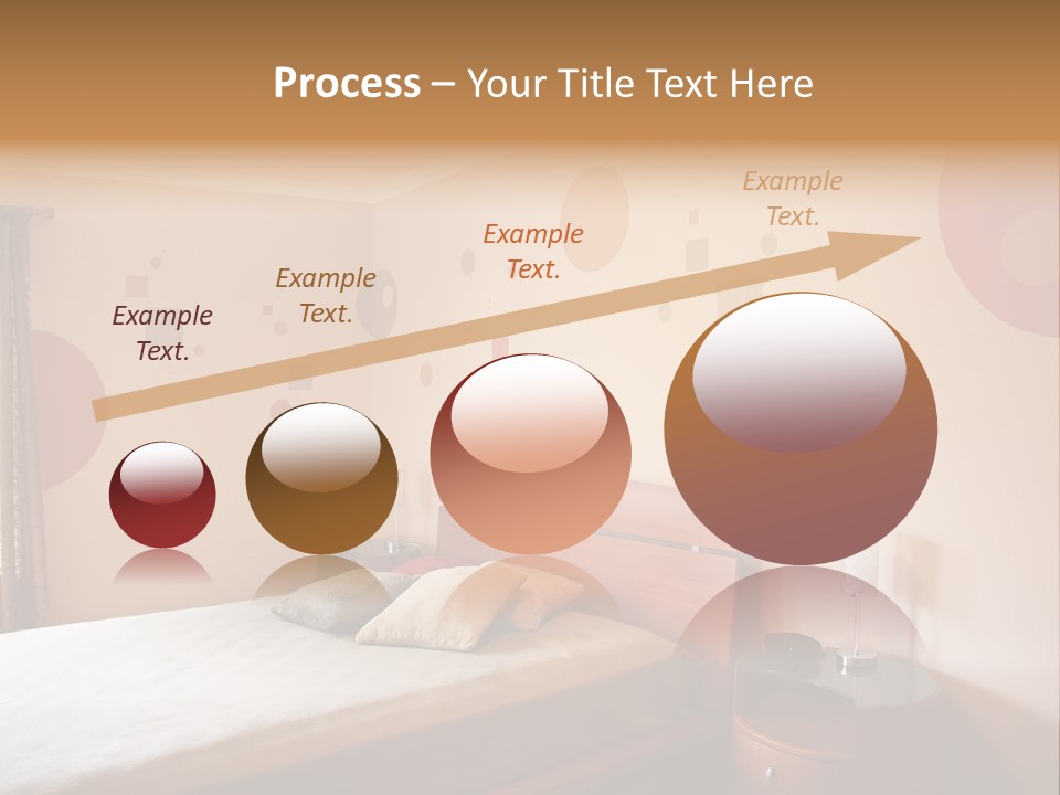 A Bed Room With A Neatly Made Bed PowerPoint Template