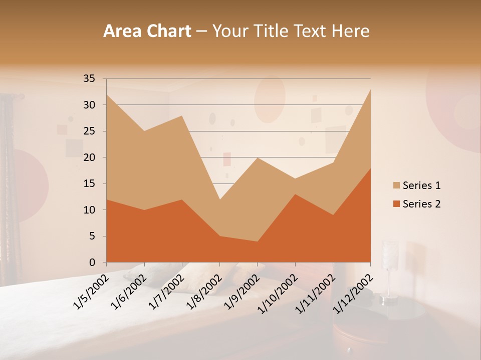 A Bed Room With A Neatly Made Bed PowerPoint Template