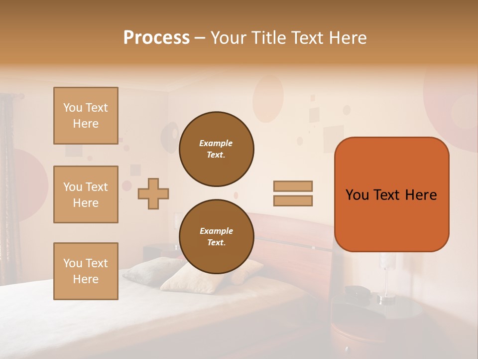 A Bed Room With A Neatly Made Bed PowerPoint Template