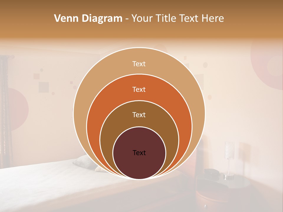 A Bed Room With A Neatly Made Bed PowerPoint Template