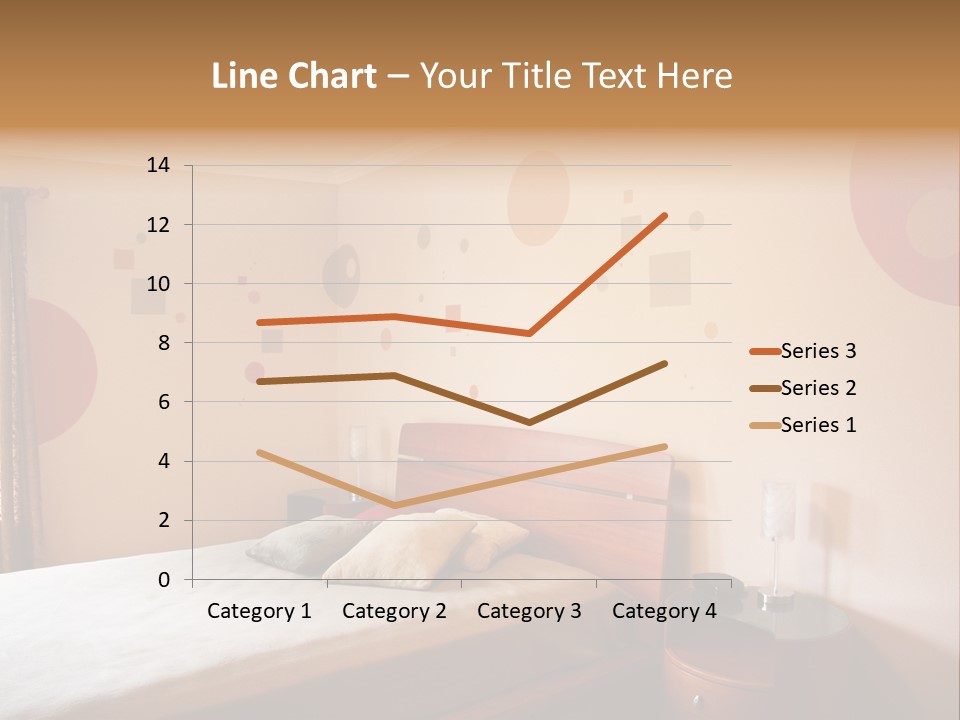 A Bed Room With A Neatly Made Bed PowerPoint Template