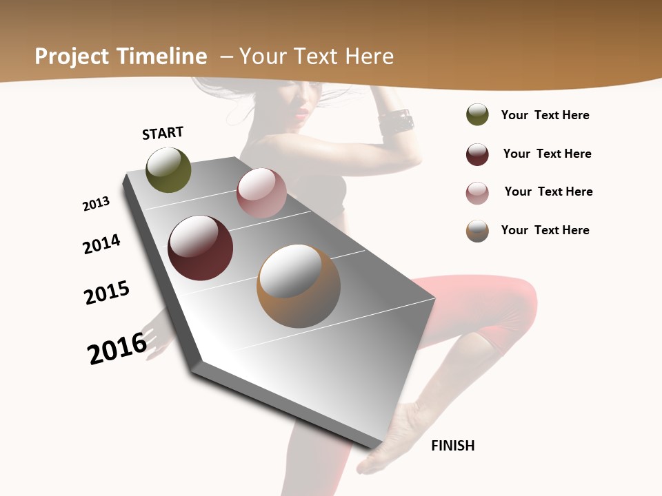 Stretching Dance Complicated PowerPoint Template