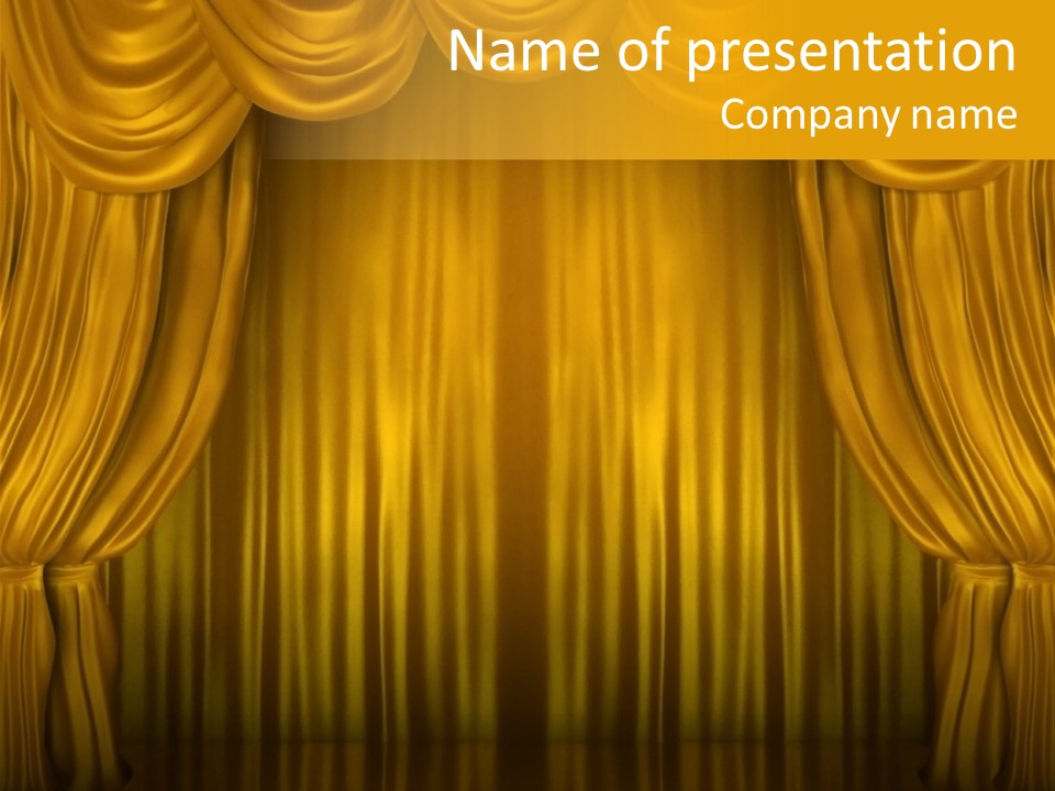 Curtain Theatre Rendering PowerPoint Template