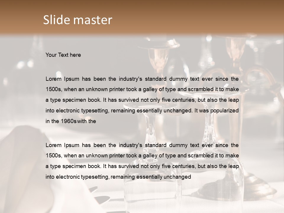 Silver Reception Dine PowerPoint Template