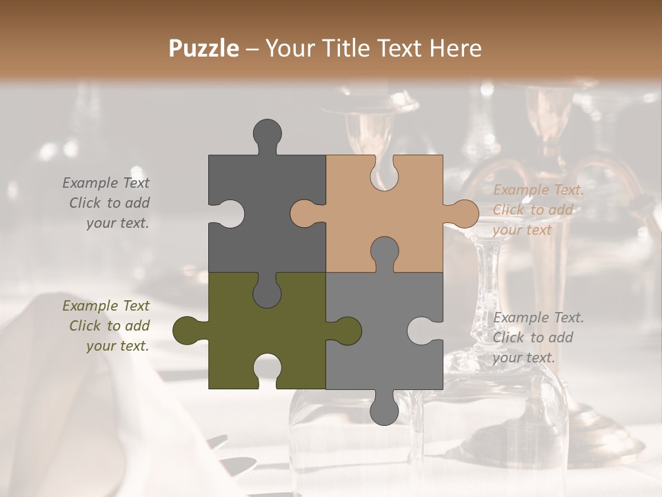 Silver Reception Dine PowerPoint Template