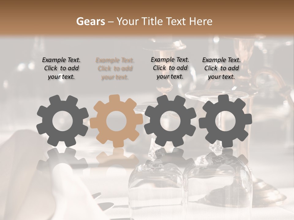 Silver Reception Dine PowerPoint Template