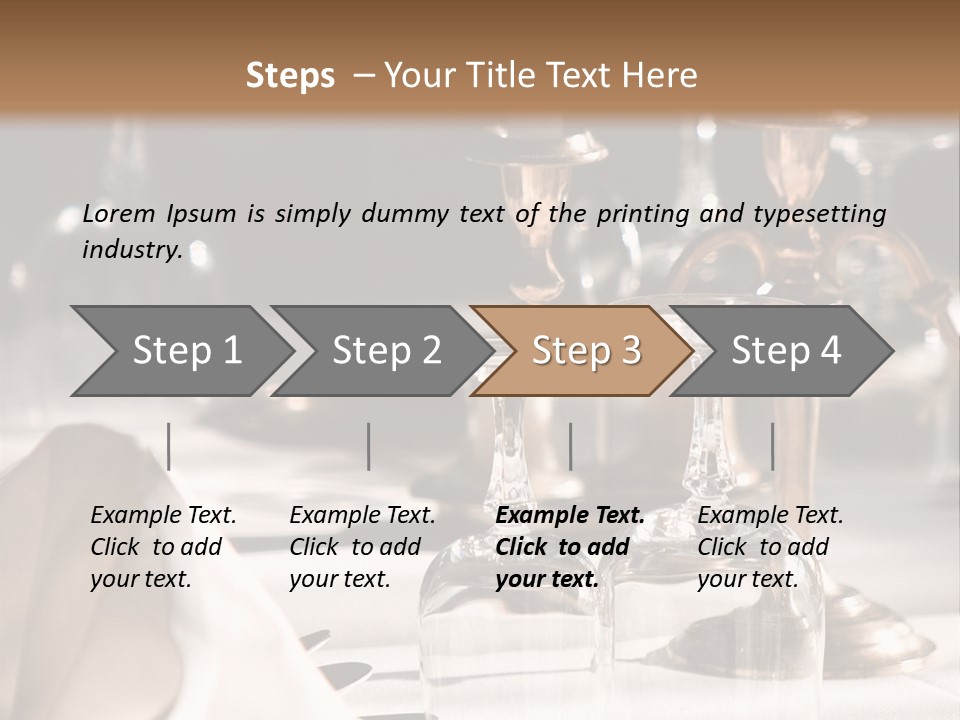 Silver Reception Dine PowerPoint Template