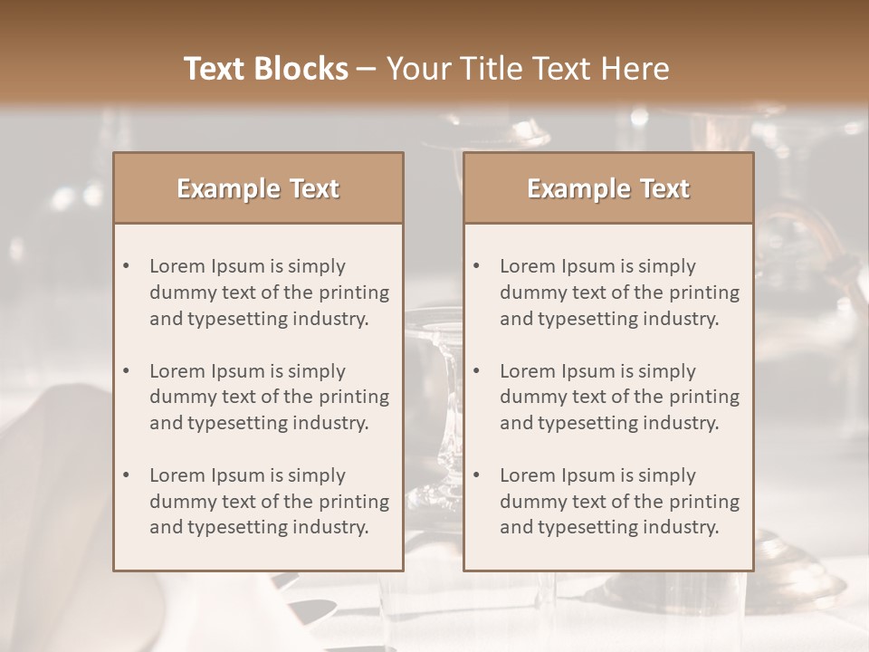 Silver Reception Dine PowerPoint Template