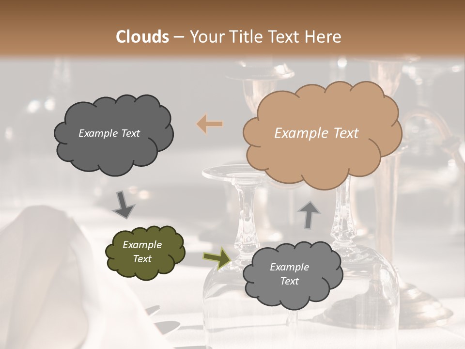 Silver Reception Dine PowerPoint Template